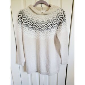 J. Jill SP Nordic Sweater Women's Raglan Long‎ Sleeve Pullover Oatmeal Size SPet